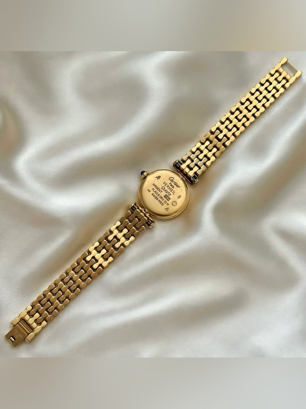 AUTHENTIC RARE VINTAGE CARTIER GOLD WATCH - WITH BOX - Picture 7 of 8